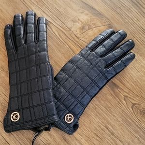 Calvin Klein Black Leather Gloves